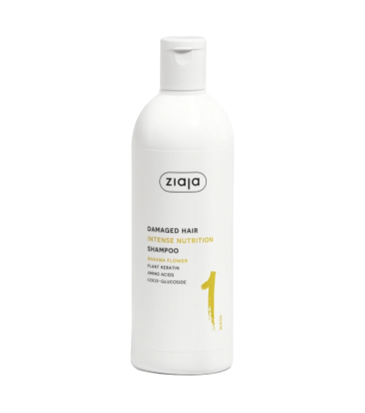 Ziaja - *Banana Flower* - Shampoo de nutrição intensiva - Passo 1: Wash