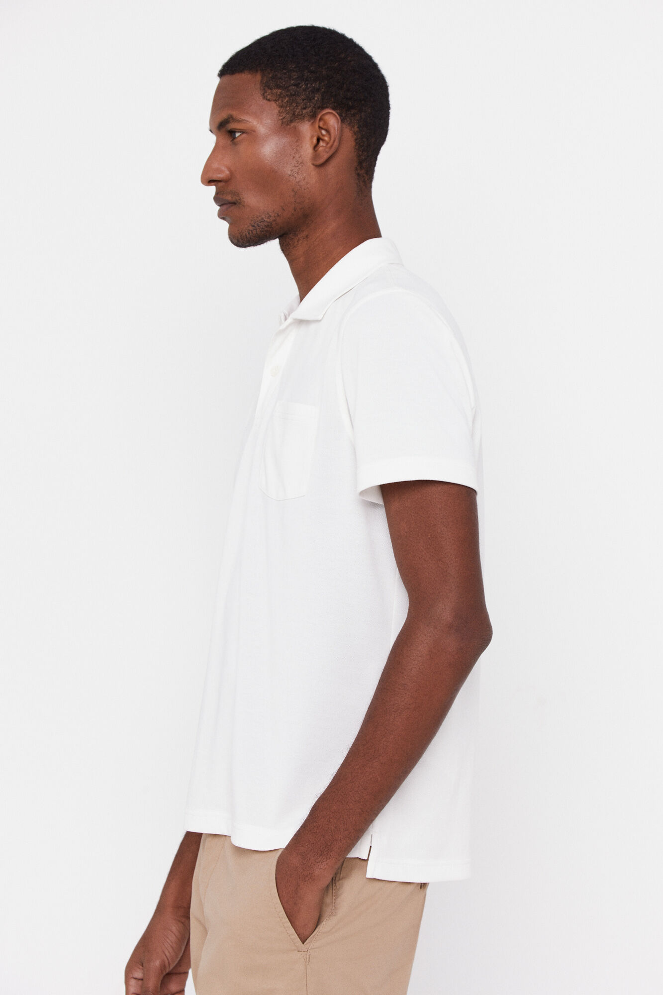 Camisa polo Coolmax - Branca