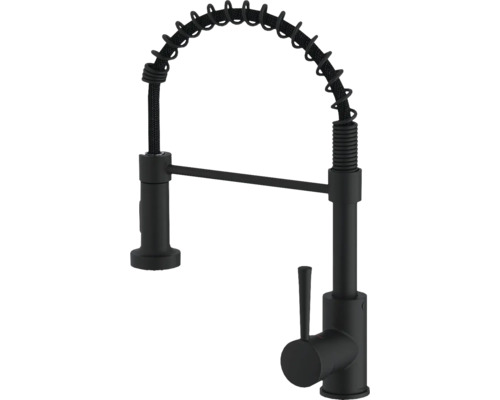 Lagedrukfitting TIBER zwart mat 147108