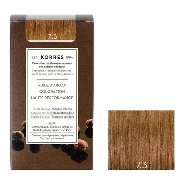 Korres Capillaire Coloration Permanente Blond Doré 7.3