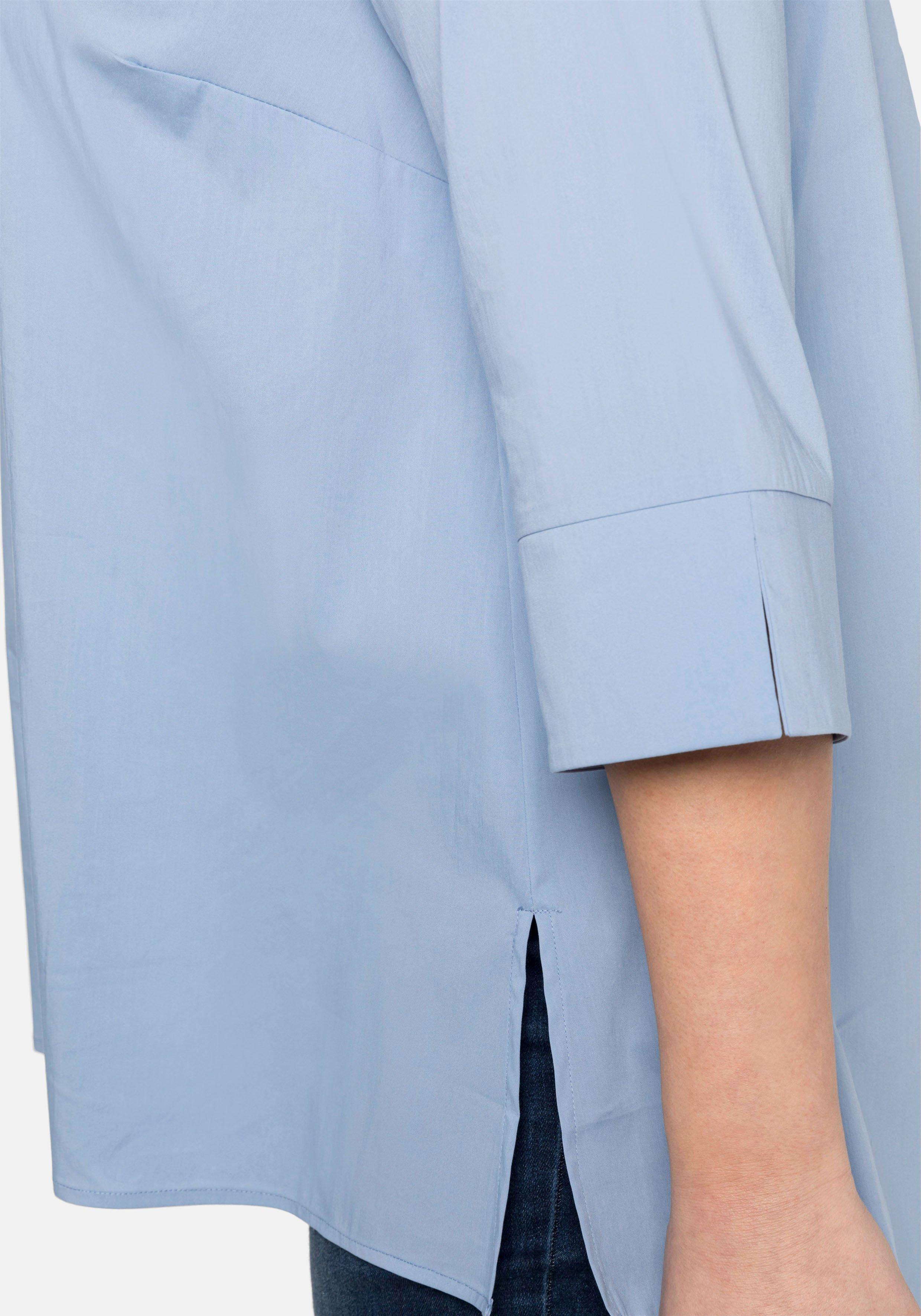 Longbluse mit Hemdkragen und 3/4-Arm