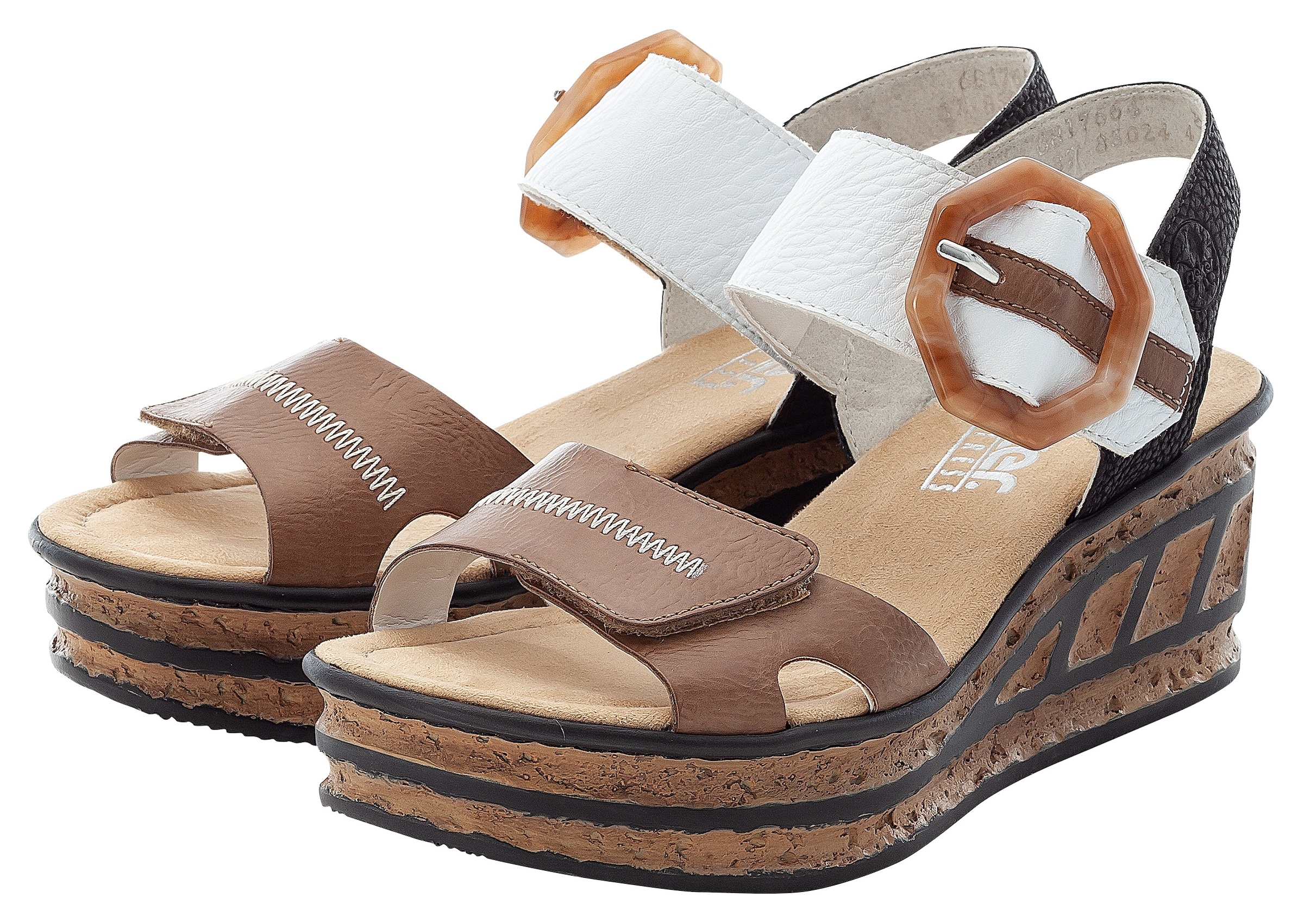 Rieker Sandalette  , Sommerschuh, Sandale, Keilabsatz, im modischen Look