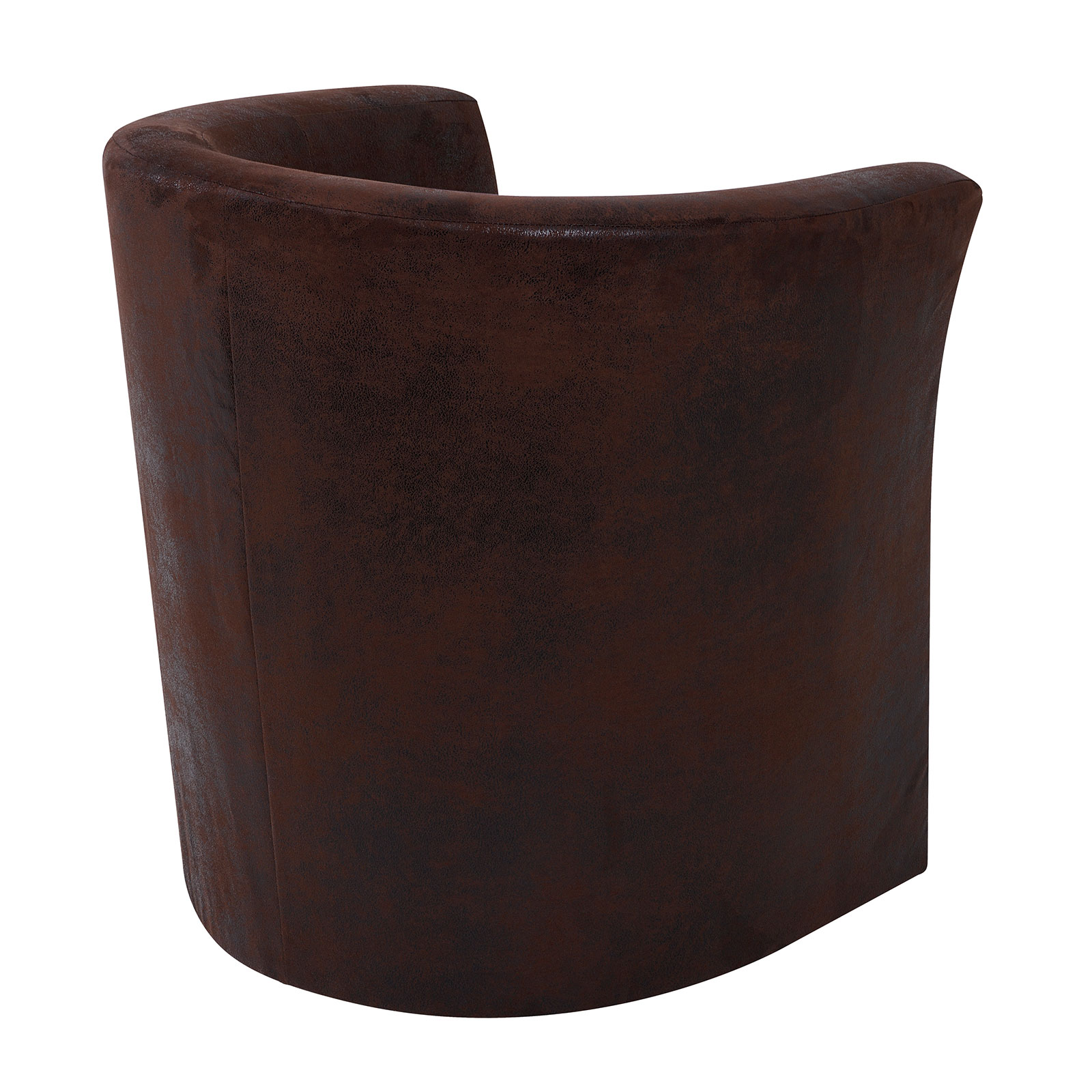 Cocktailsessel - braun - Antik-Kunstleder