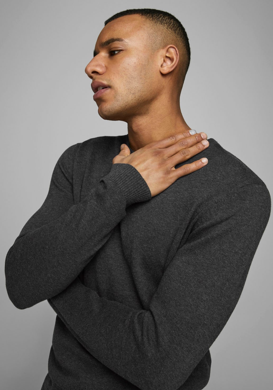 Jack & Jones Rundhalspullover »JJEBASIC mit Rundhals, ideal für Job und Freizeit«, unifarben, modisch, slim fit, Baumwolle, Rundhals