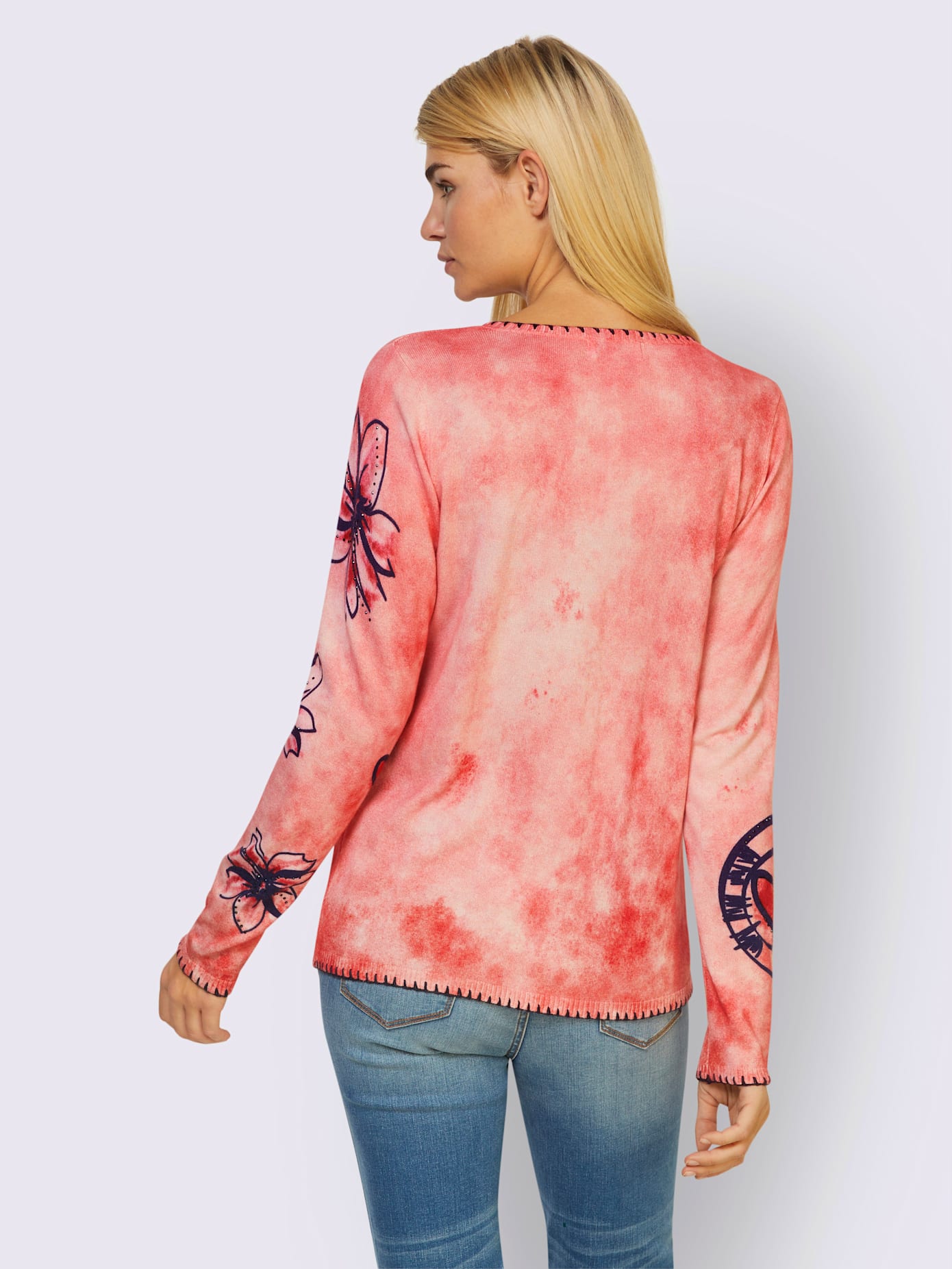 Veste en tricot veste à joli imprimé