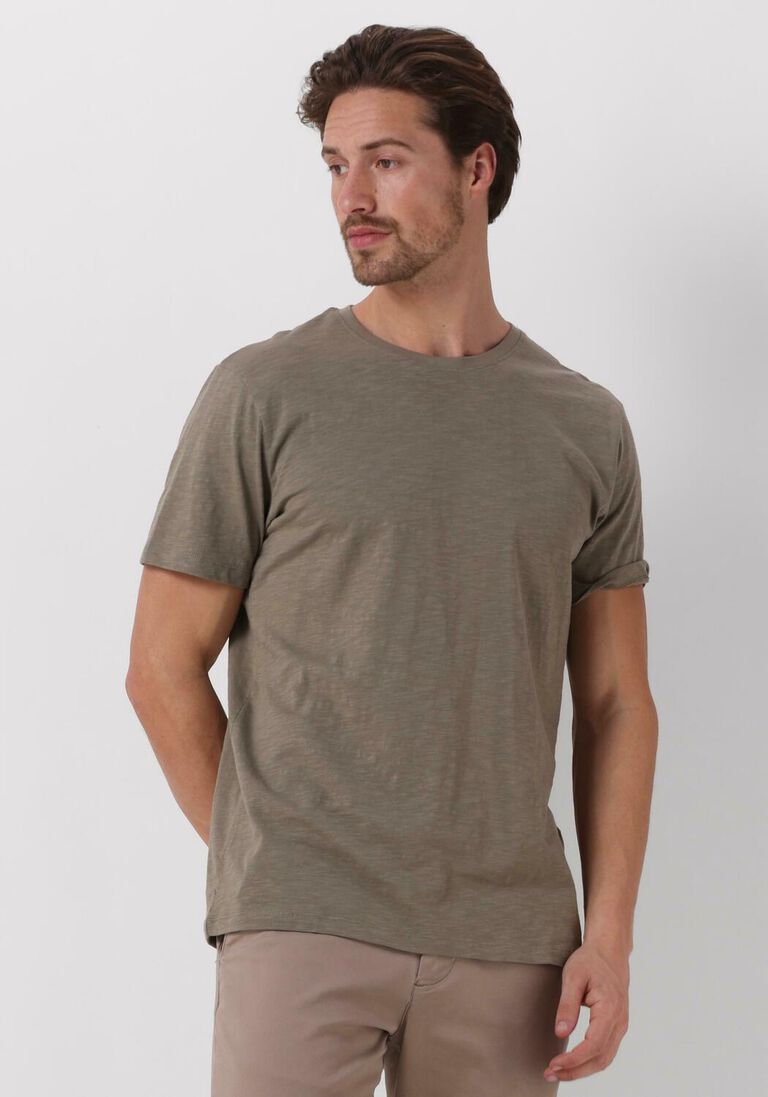 SELECTED HOMME groene selected homme t-shirt slhaspen slub ss o-neck tee noos