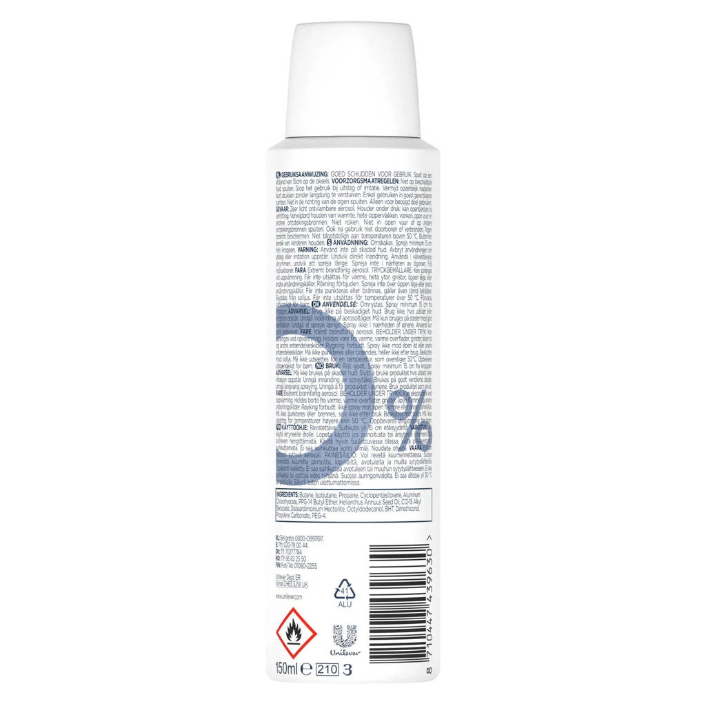 anti-transpirant deodorant spray Parfumvrij - 6 x 150 ml