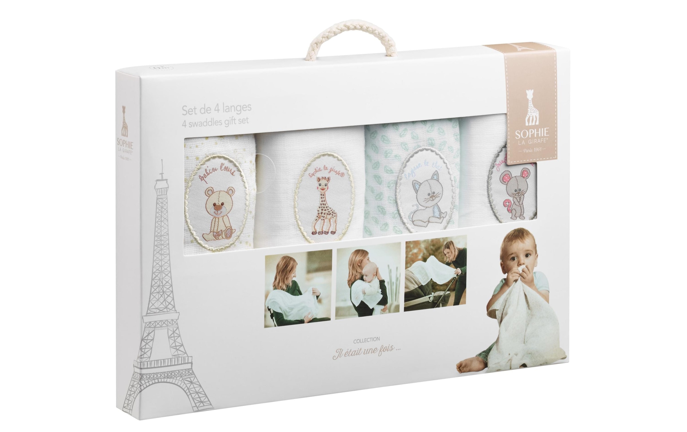 SOPHIE LA GIRAFE Schnuffeltuch »Geschenkset Mulltuch«
