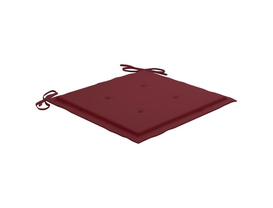 VIDAXL - Galette de chaise Coussins de chaise de jardin 2 pcs bordeaux 40x40x4 cm tissu