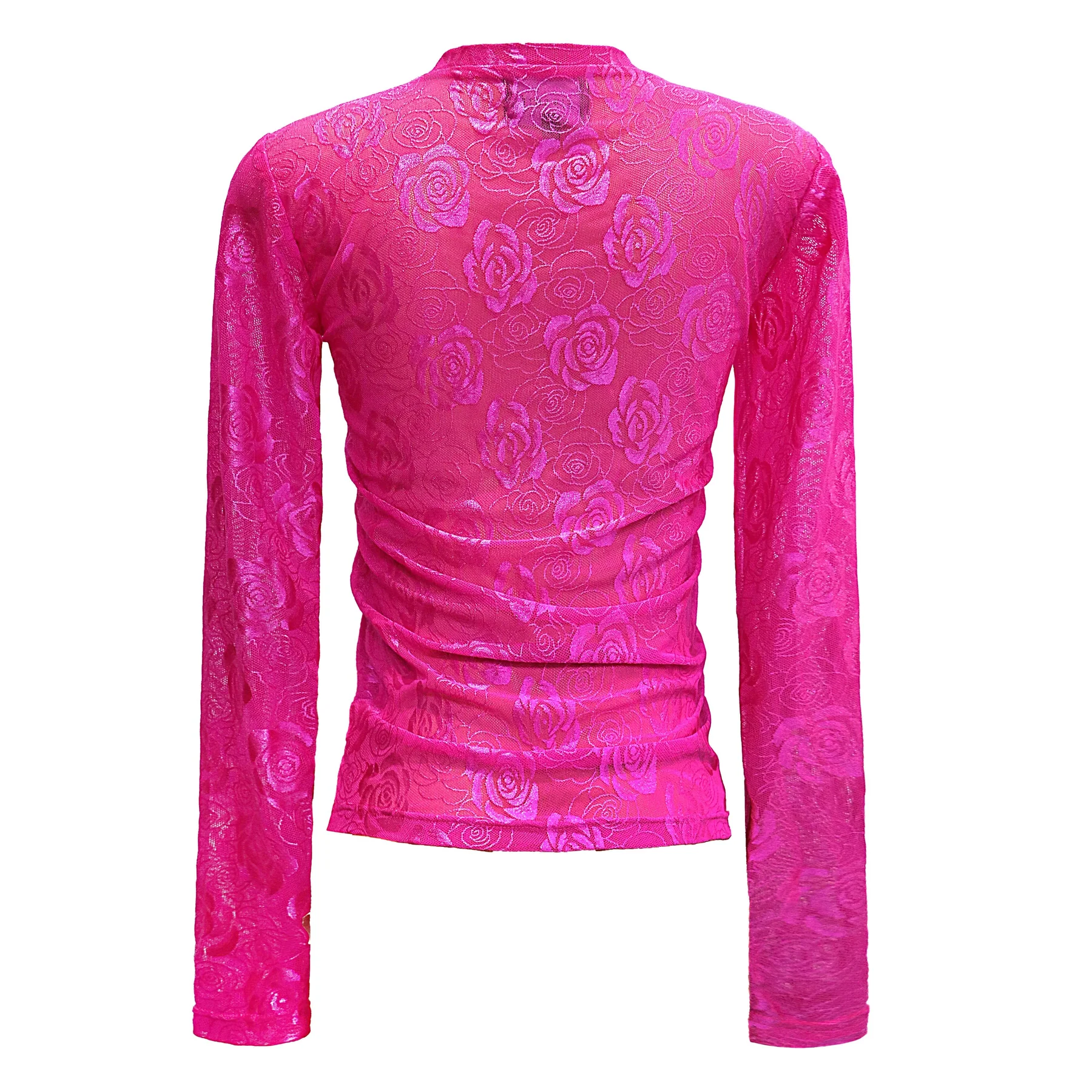 Liberte Rose-Ls-Lace-Blouse pink