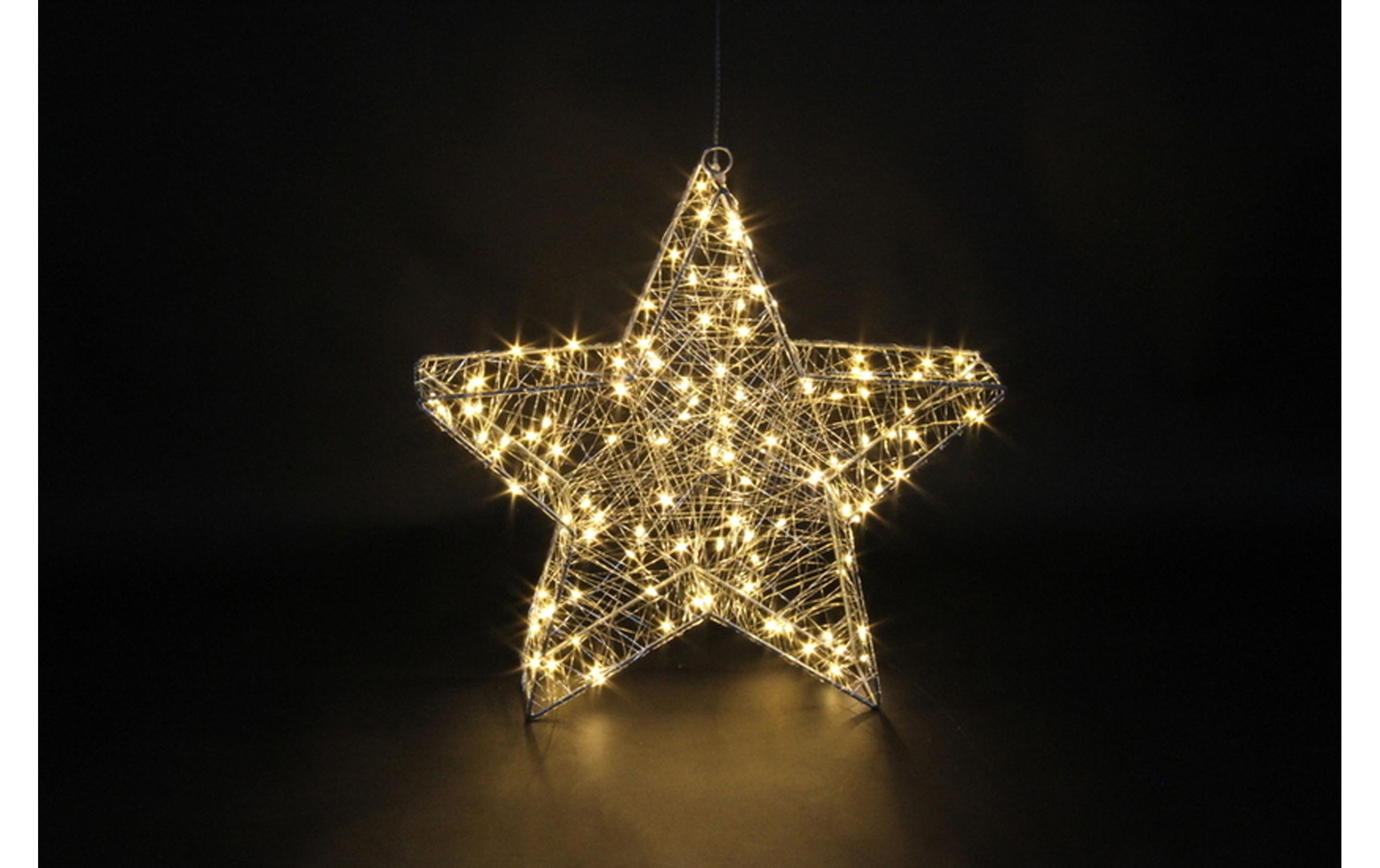 LED-Figur Stern, 120 LEDs, 8 x 38 cm, SilberLED Dekoration