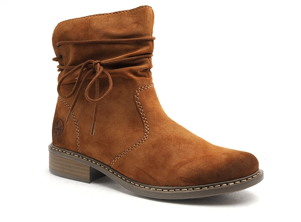Rieker boots bottine plates femme z4197 marron