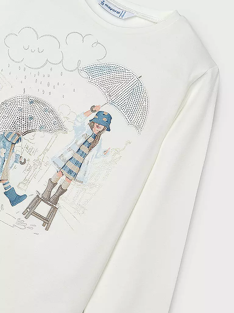 MAYORAL Mädchen Langarmshirt creme