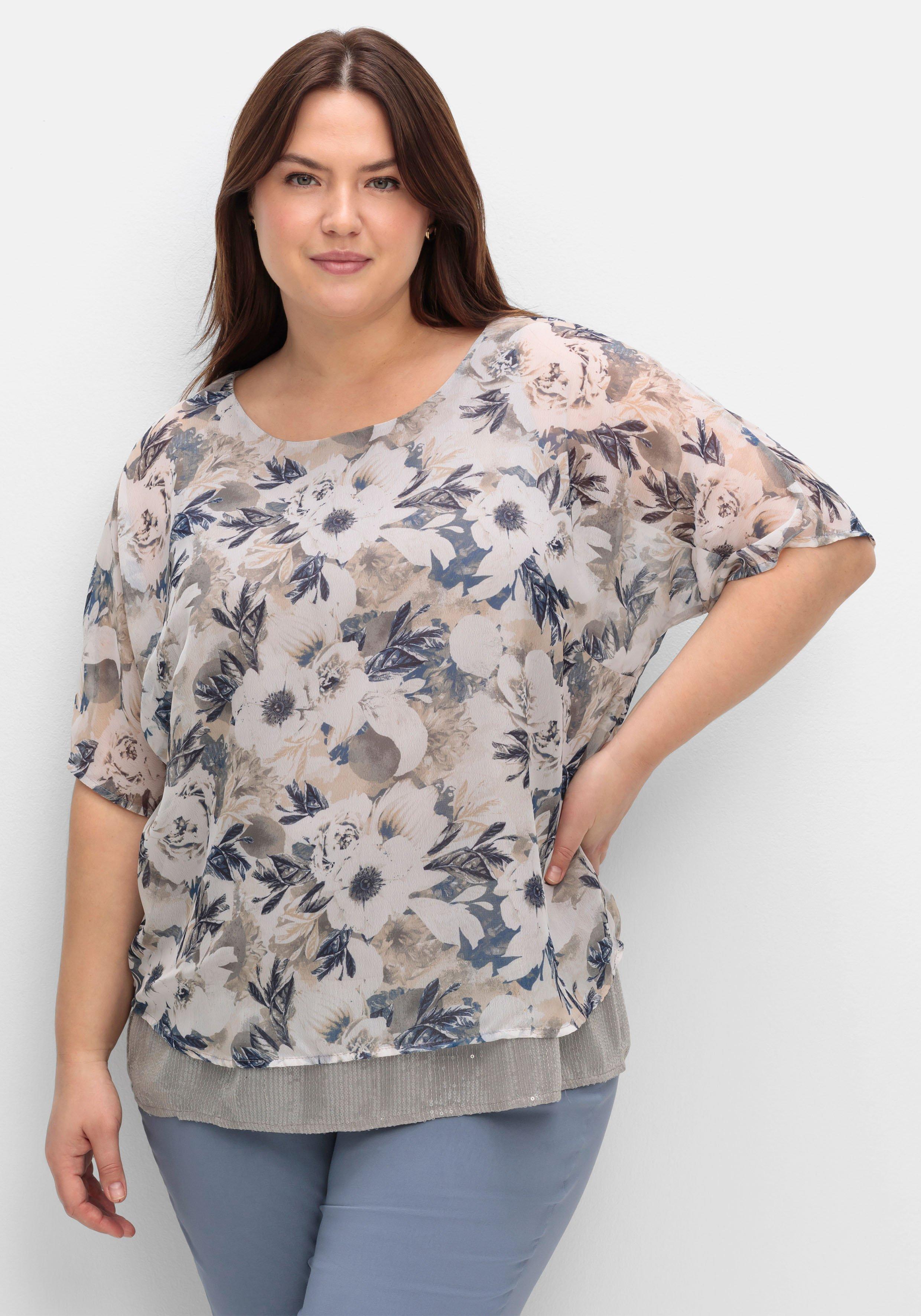 Tunika im Lagenlook, mit Paillettensaum