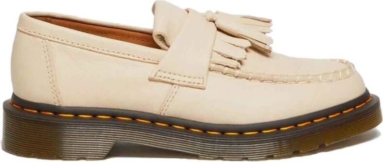 Dr. Martens Beige Virginia Leren Mocassin met Franjes Beige Dames