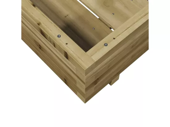 Jardinière bac lit surélevé bois marron 80 x 80 x 45438 cm 02_0037891