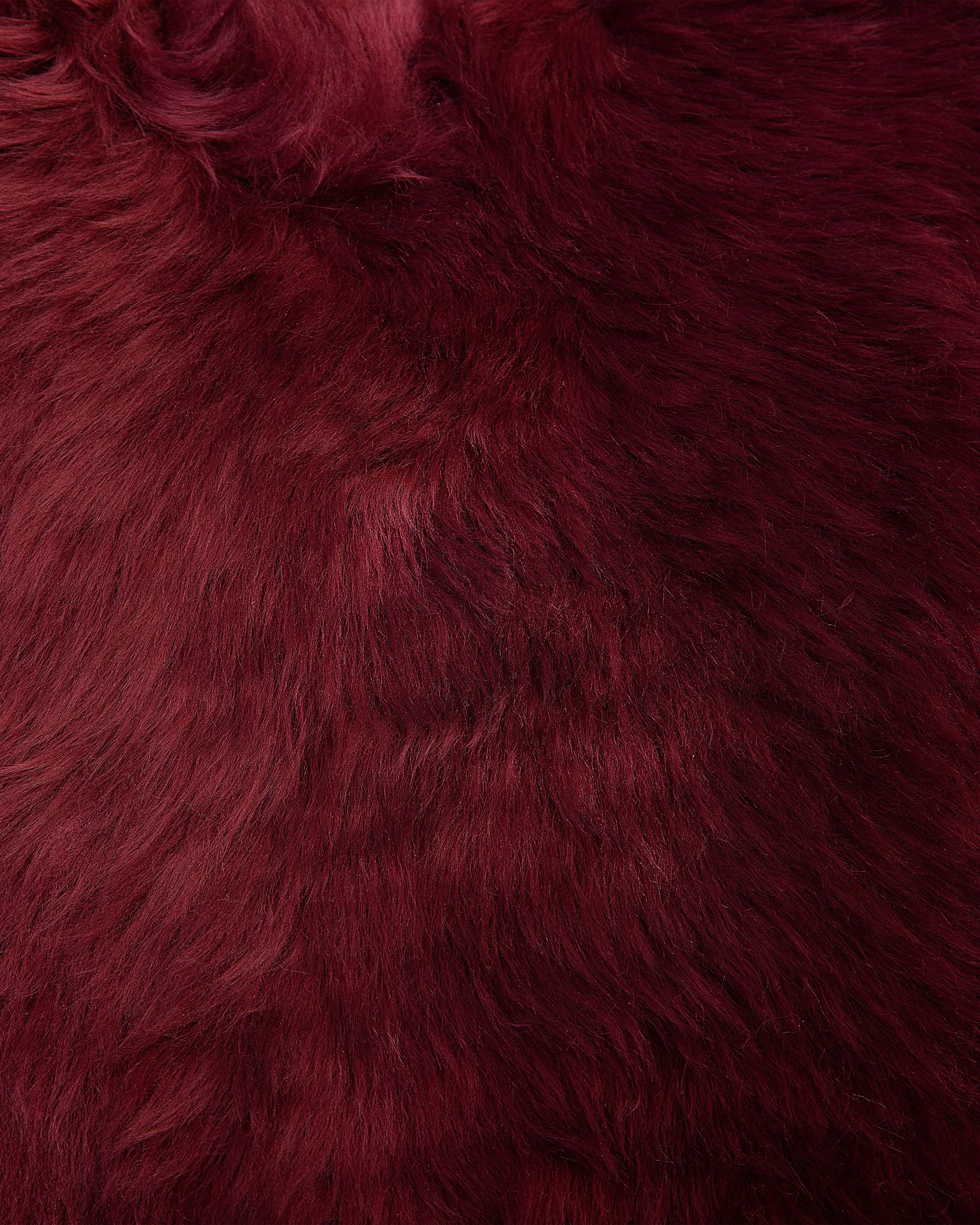 Schapenvacht ULURU Bordeauxrood 65 x 110 cm