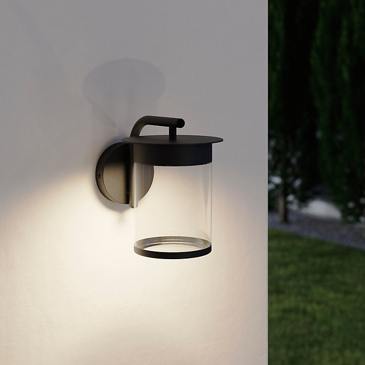 Applique murale Beret LED intégrée 800lm 11W IP44 GoodHome noir