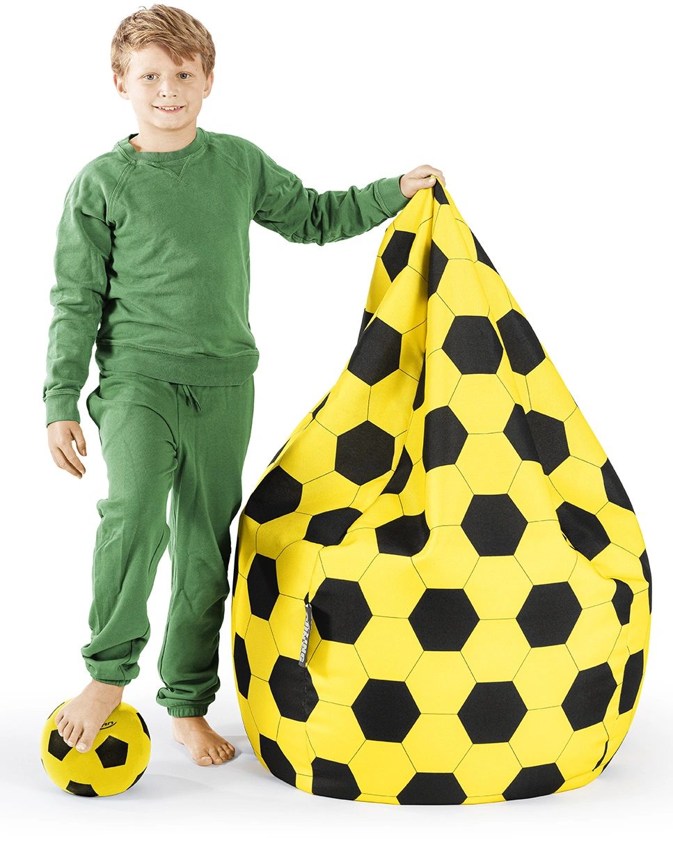 BeanBag FANKURVE XL, 70 x 110 cm (Farbe: gelb-schwarz)
