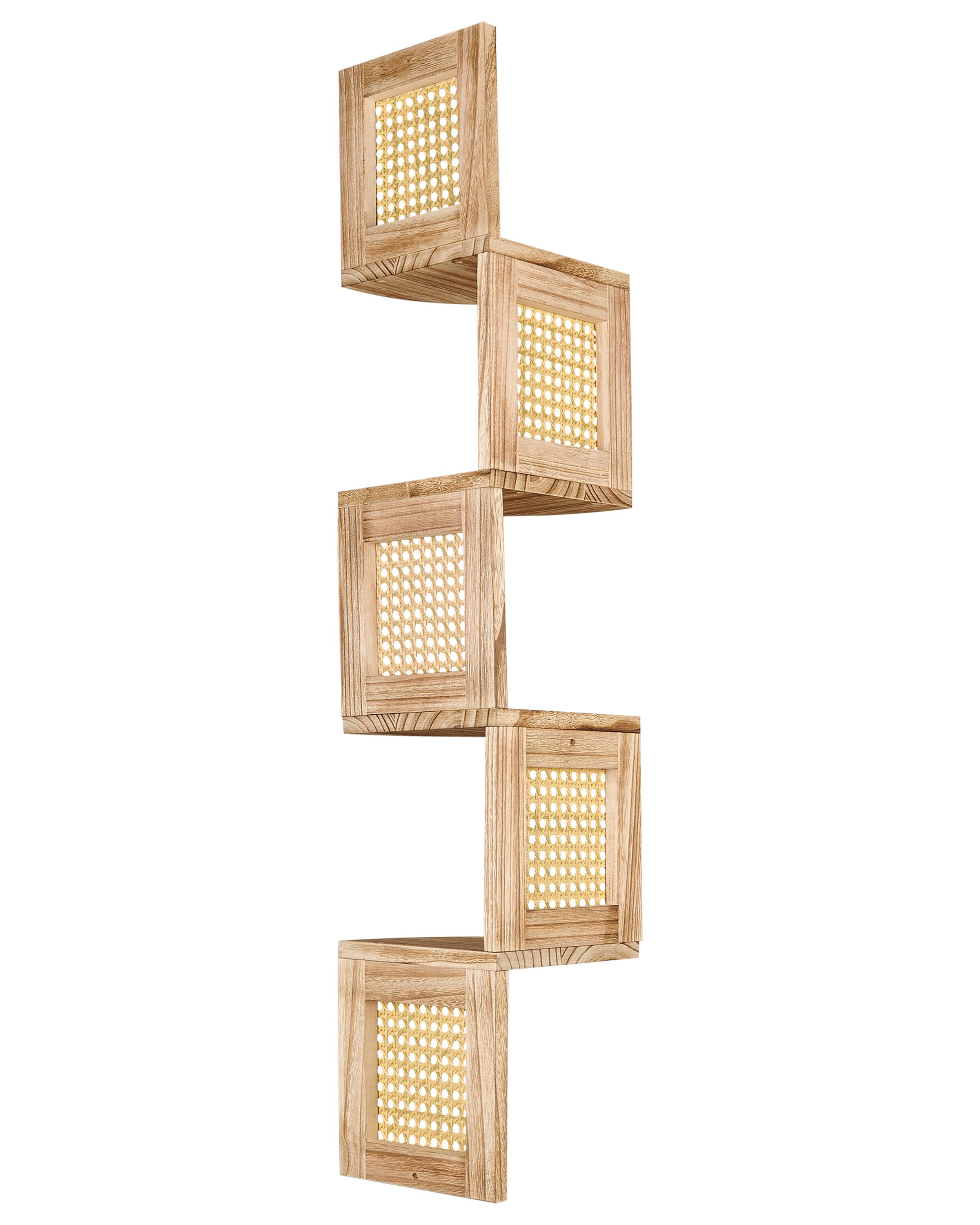 Opbergkast met 4 planken ALDER Paulowniahout 101 cm Lichtbruin
