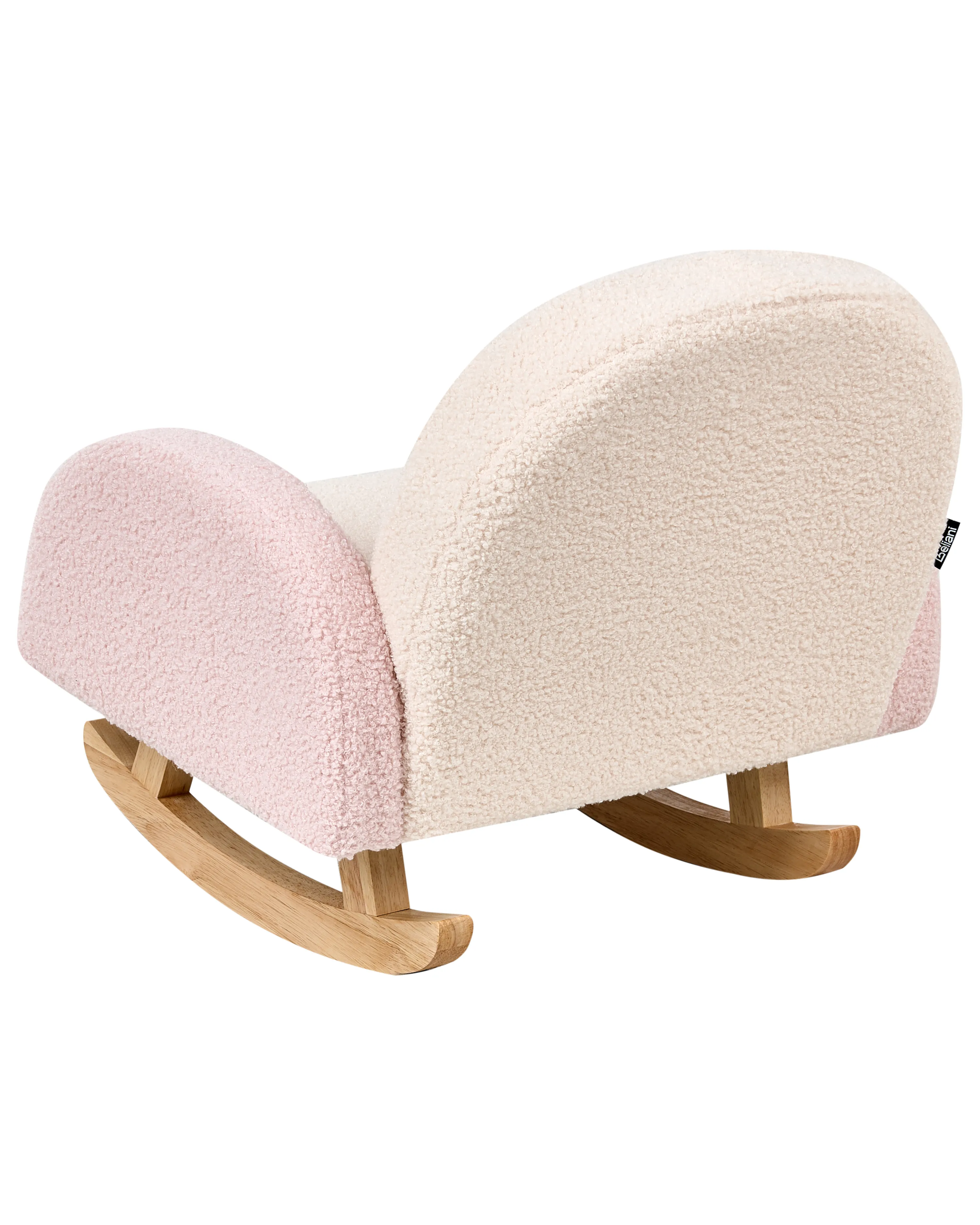Kinderschommelstoel Regenboog OMBO Bouclé Pastelroze