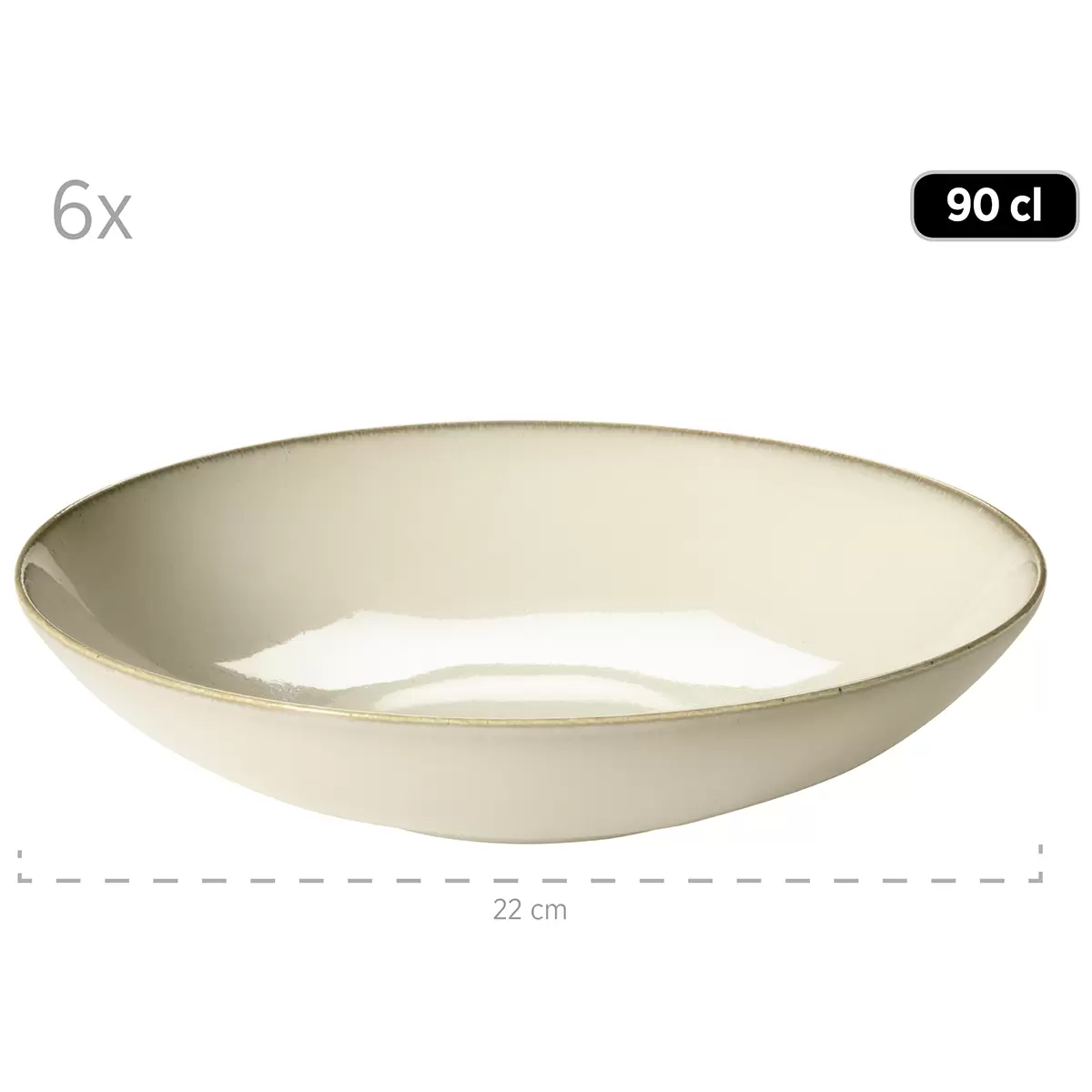 Tafelservice 12-tlg. OSSIA beige,hellblau