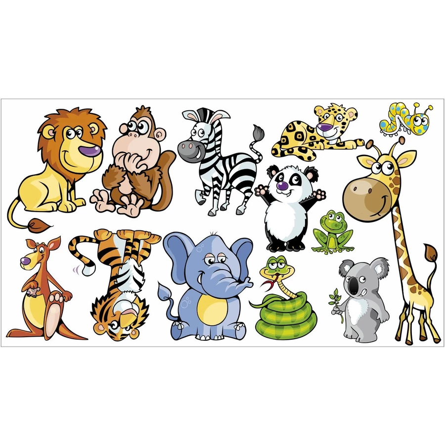 Nikima Wandtattoo 046 Wandtattoo niedliche Tiere bunt