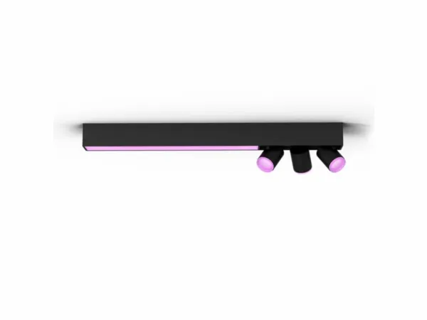 Philips Hue White and Color Ambiance Centris - Loftsspotlys - LED-lyspære/LED - total: 53.1 W - 16 millioner farver/varm hvid til køligt dagslys - 2000-6500 K - sort
