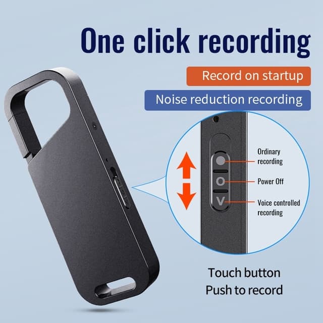 32GB Støjreduktion Digital Audio Stemmeoptager MP3-afspiller Diktafon med hovedtelefoner med ledning