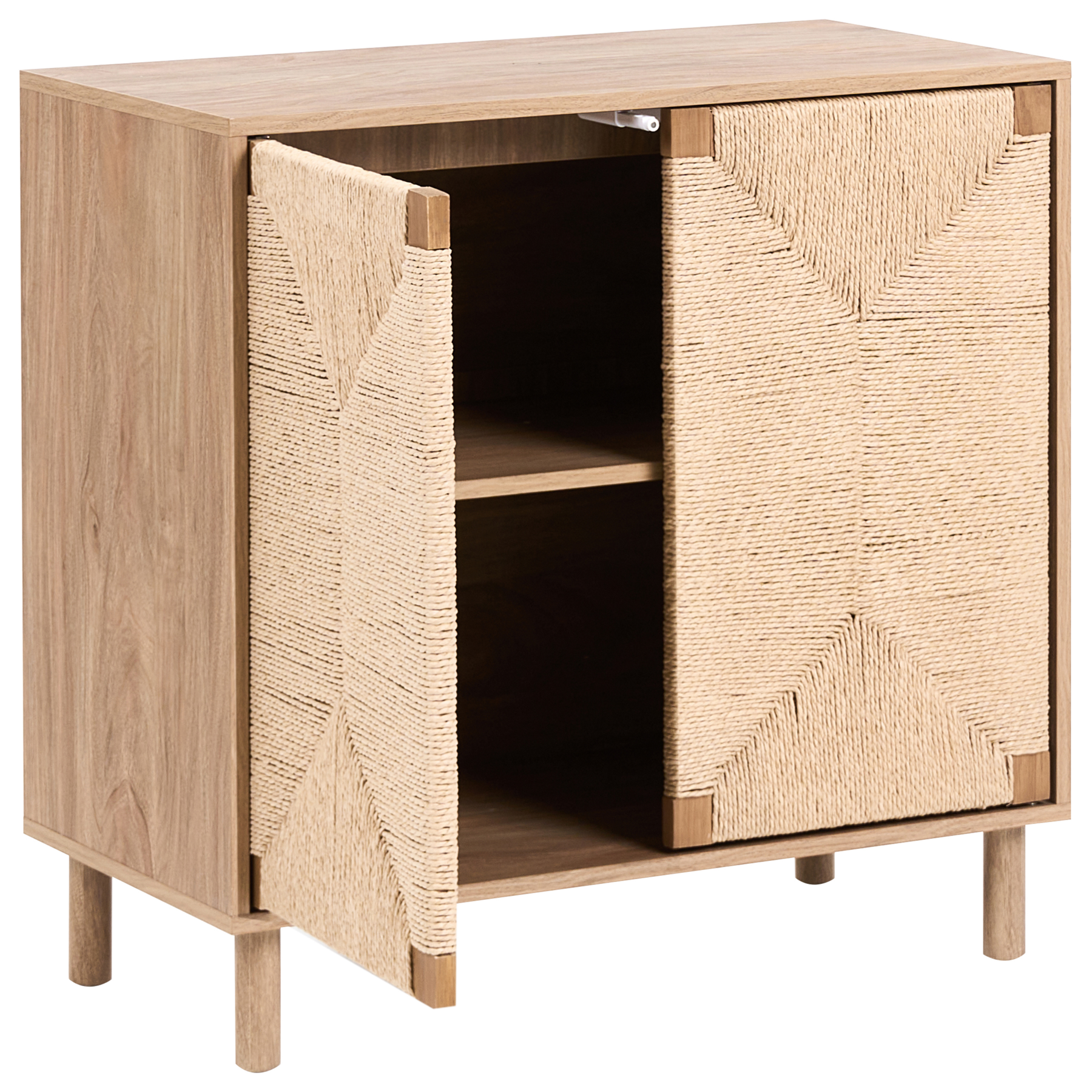 Beliani-BONDI-Dressoir-Lichtbruin-80 cm-Spaanplaat|Papiertouw