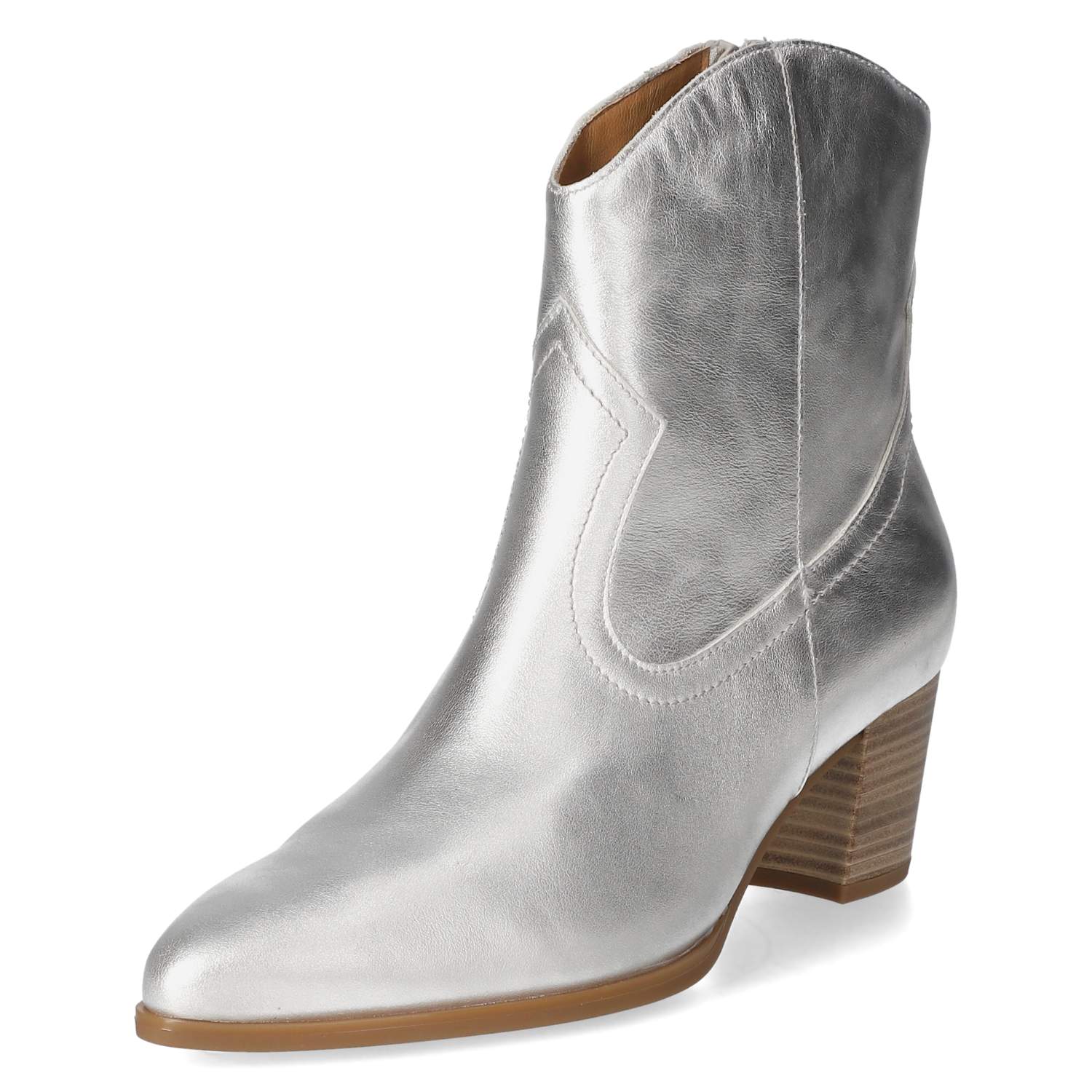 Gabor Cowboy Boots - silver, nos