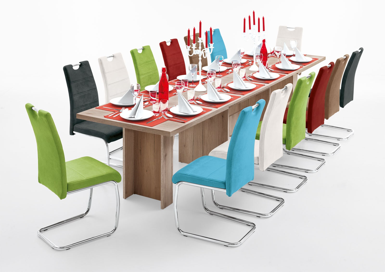 Tisch Lia II Sandeiche Nachbildung 160(320) x 76 x 90 cm