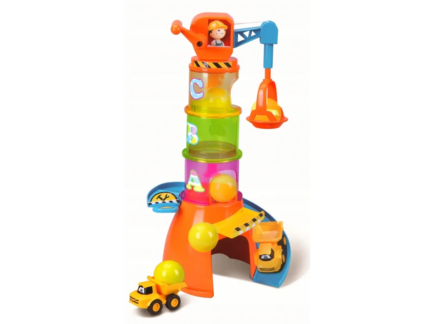 BB JUNIOR trasos rinkinys su automobiliu Volvo Stacking Crane, 16-88605