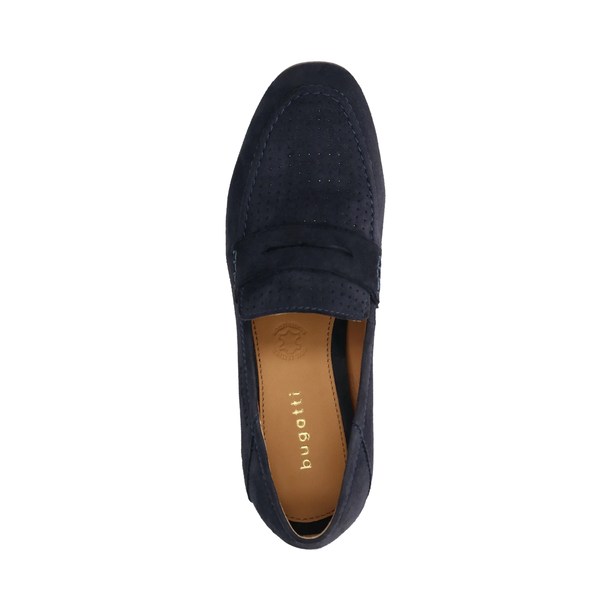 Leder Loafers dunkelblau
