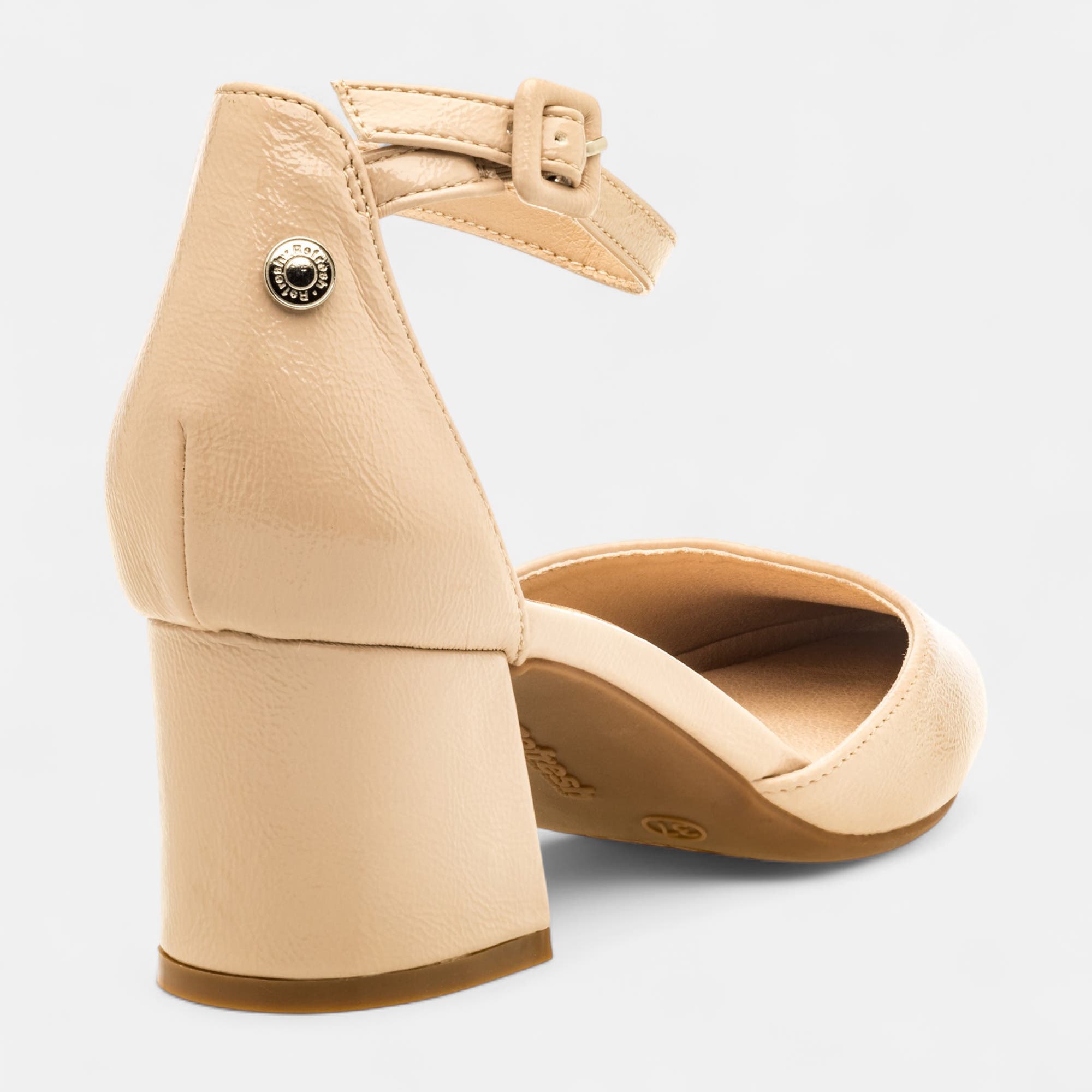 Escarpins quartiers ouverts à talon Femme beige
