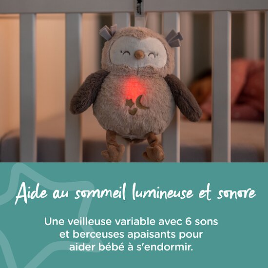 Peluche lumineuse et sonore Deluxe Grofriend   Ollie la Chouette         de               Tommee Tippee