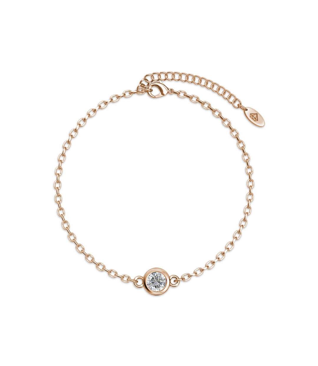 Bracelet Birth Stone - Or Rosé et Cristal