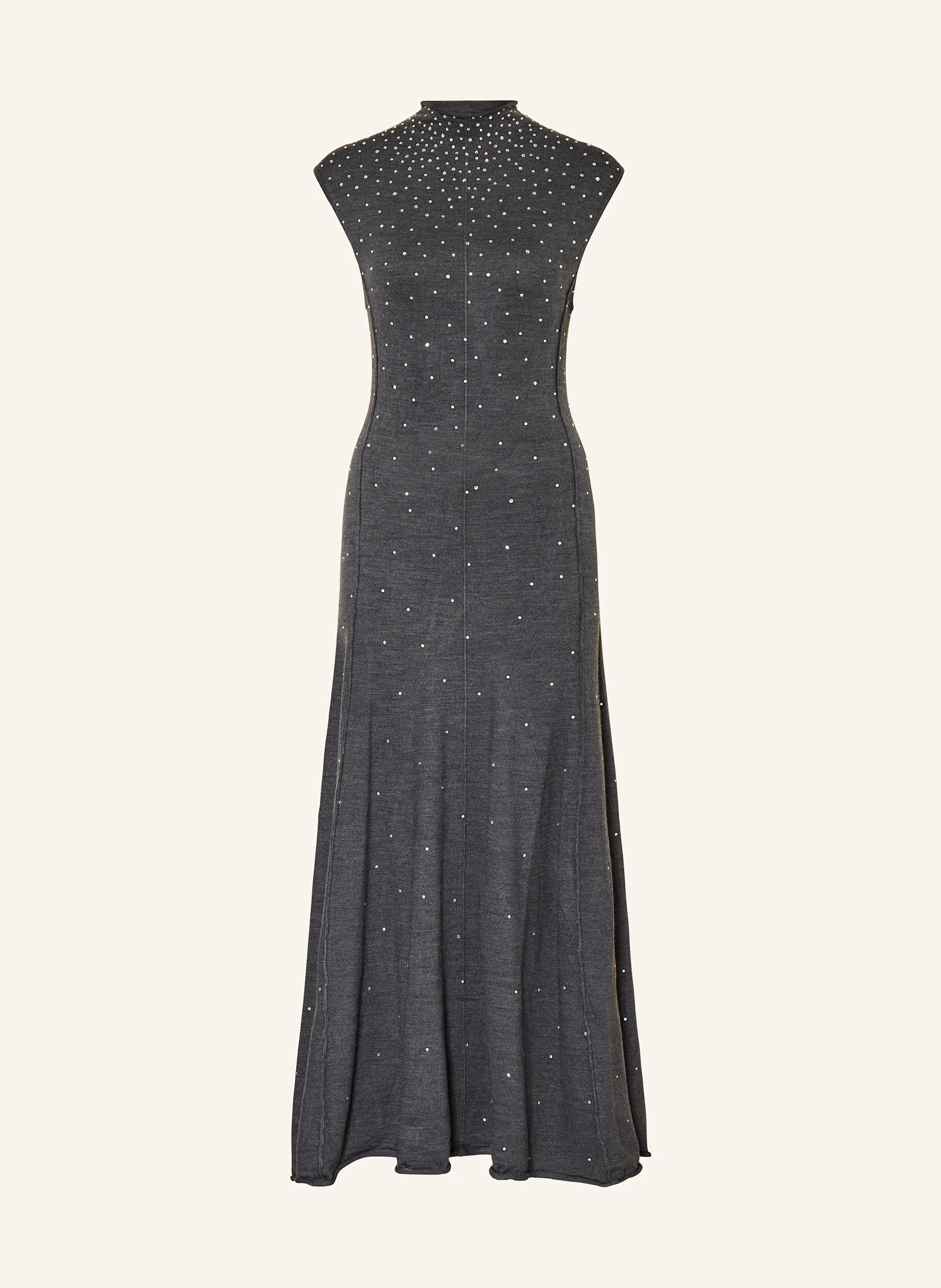 maje Strickkleid mit Schmucksteinen