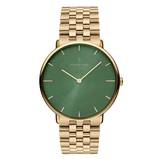 Nordgreen Native NR32GO5LGOOG Dameur, Guld/Grøn, 32 mm