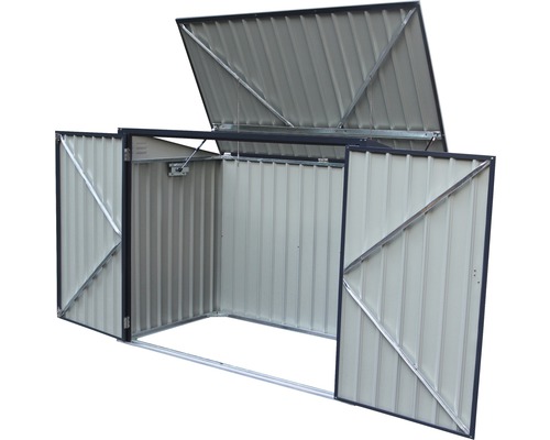 WESTMANN vuilnisbak voor 2 vuilnisbakken incl. gasveren 172 x 100 x 131 cm antraciet