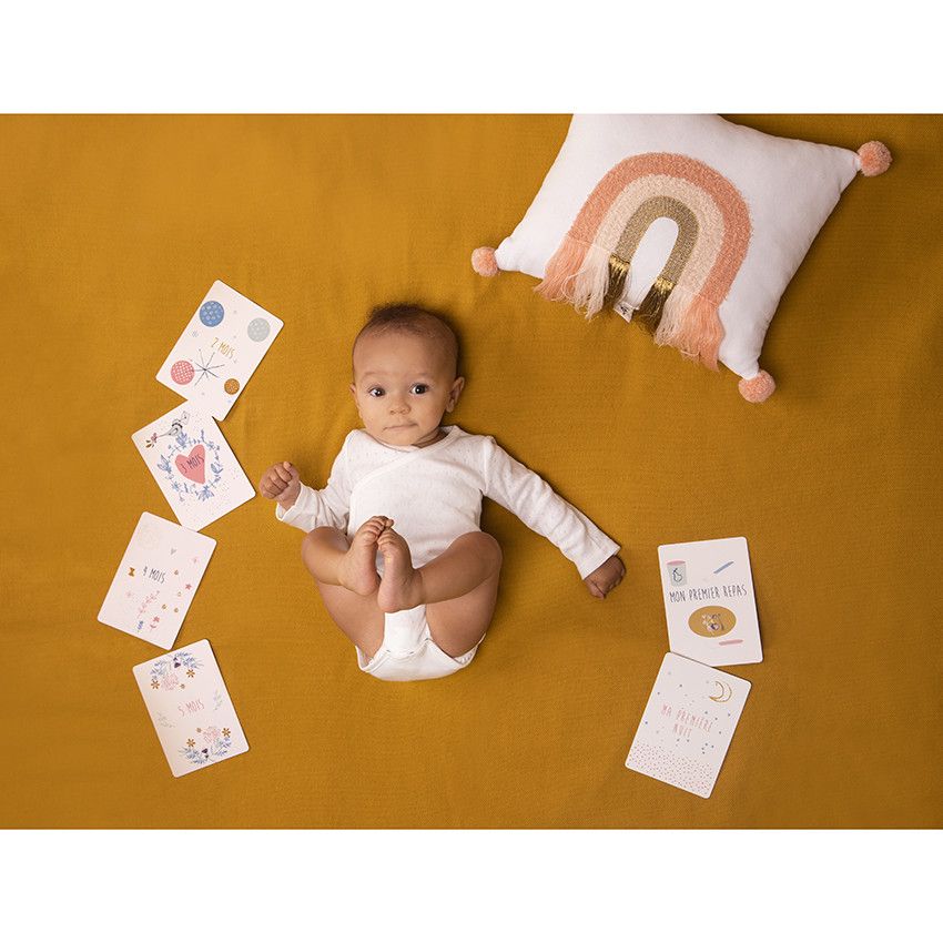 Cartes photo de naissance bébé fille x28 - Rose