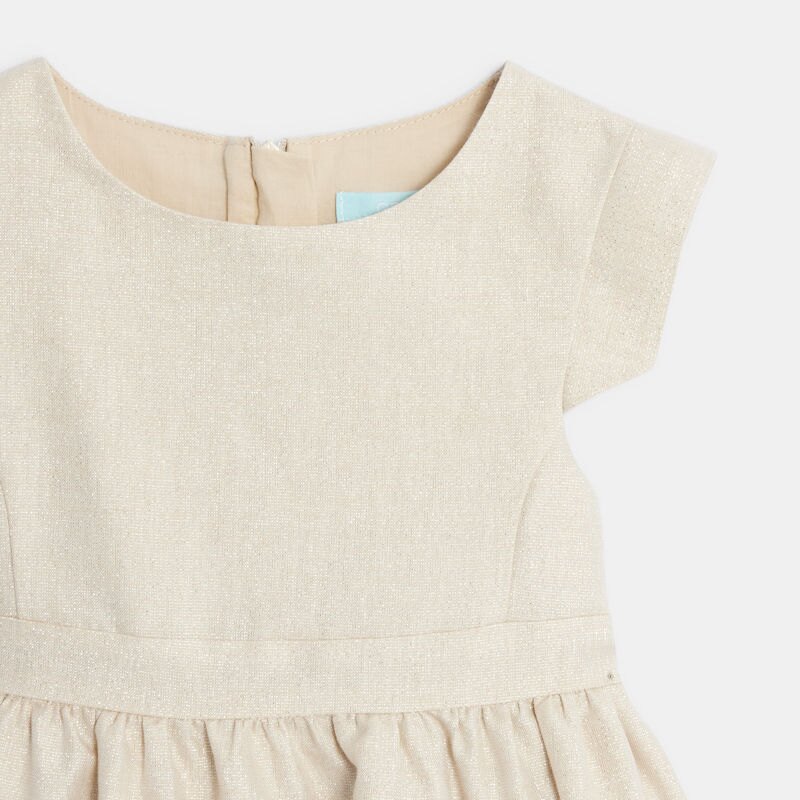 Robe de fête irisée bébé fille Jaune