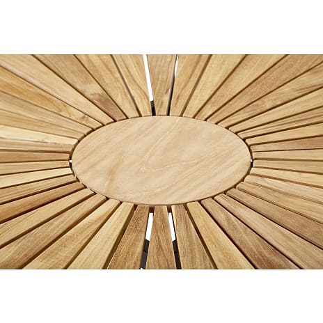 Kerteminde Ø110 teak havemøbelsæt med 4 stole - Teak/antracit