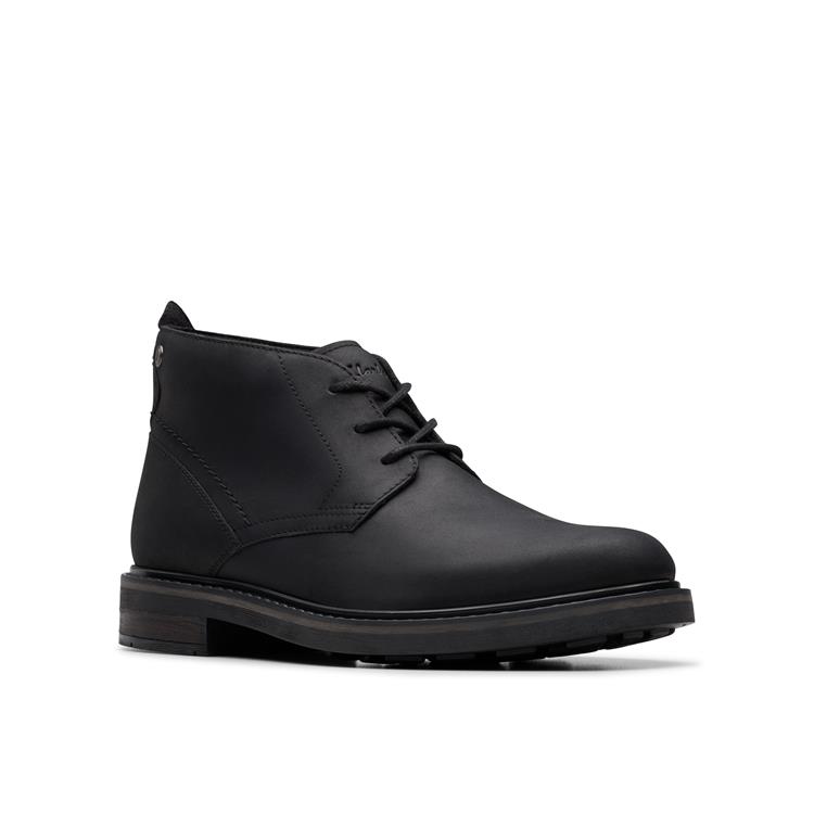 Clarks Newford Mid Wijdte G black leather
