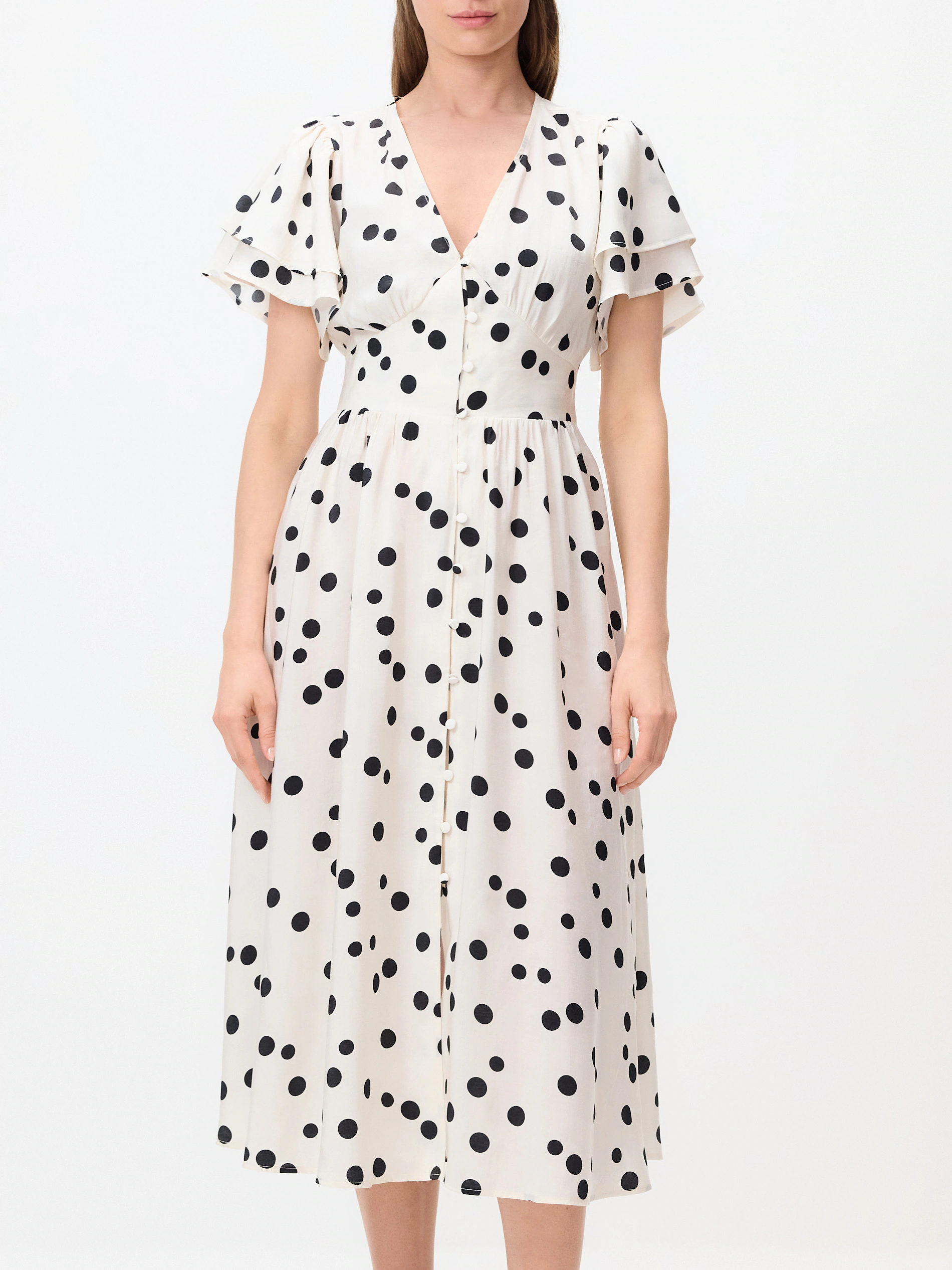 Midikleid mit hohem Modalanteil