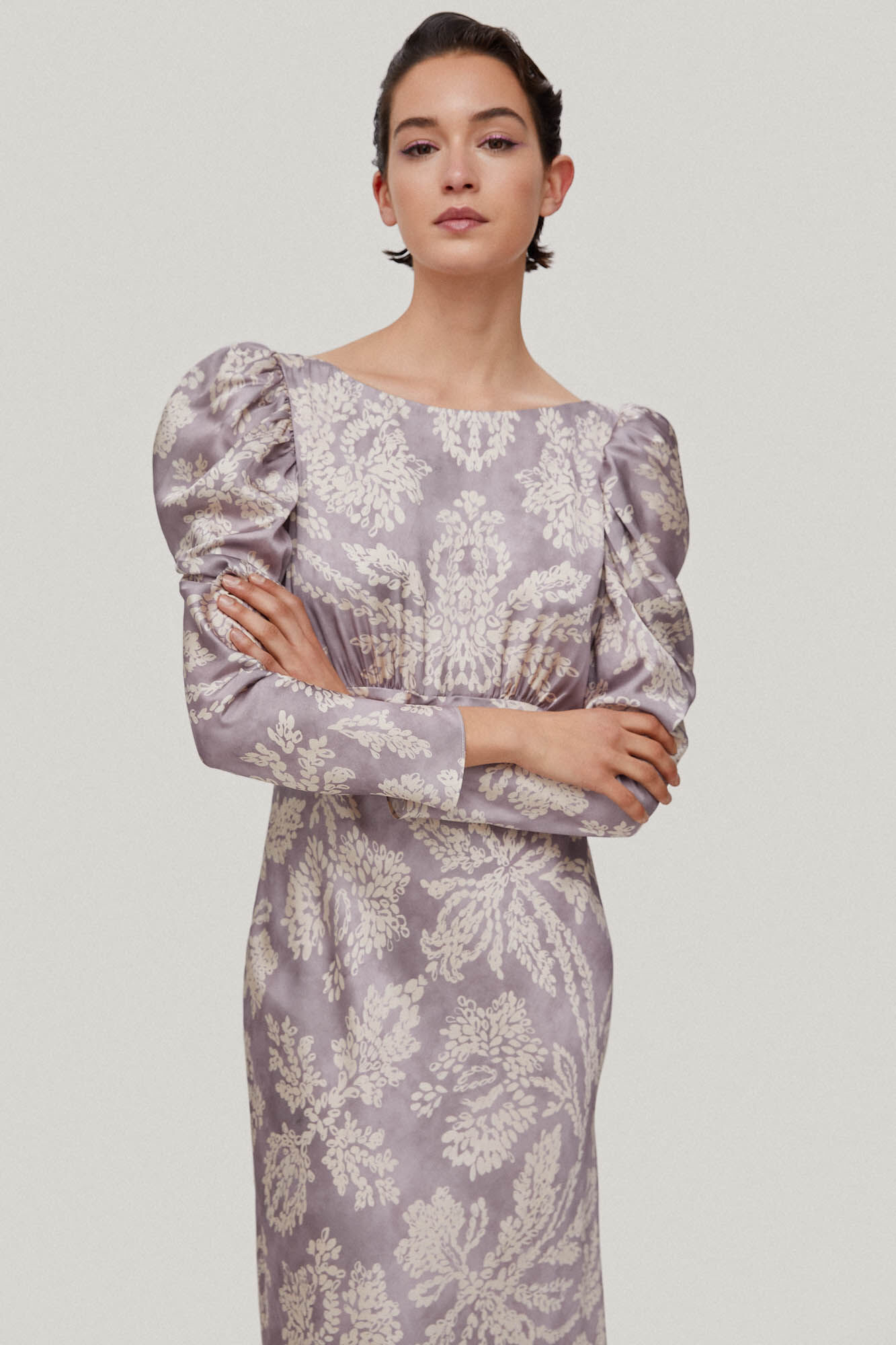 Vestido Camila estampado - Roxo