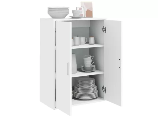 Buffet blanc 60x31x84 cm bois d'ingénierie