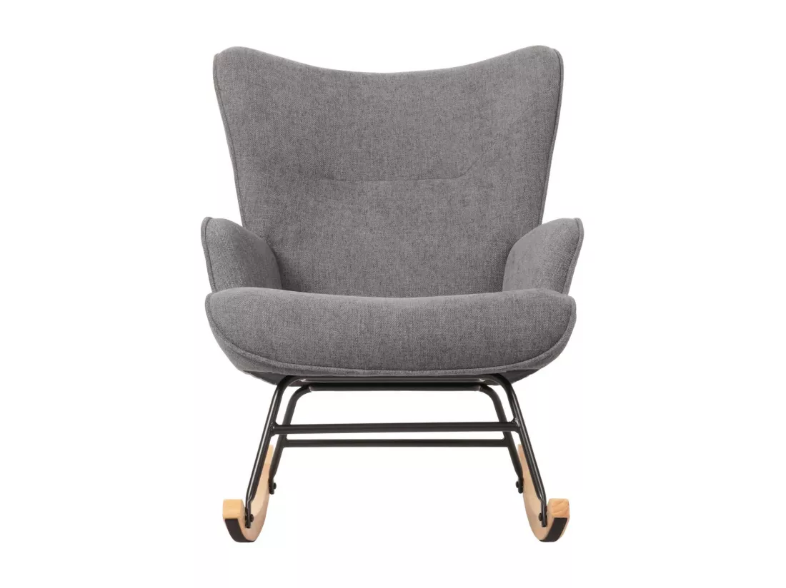 Chaise à bascule MCW-N14, gris foncé