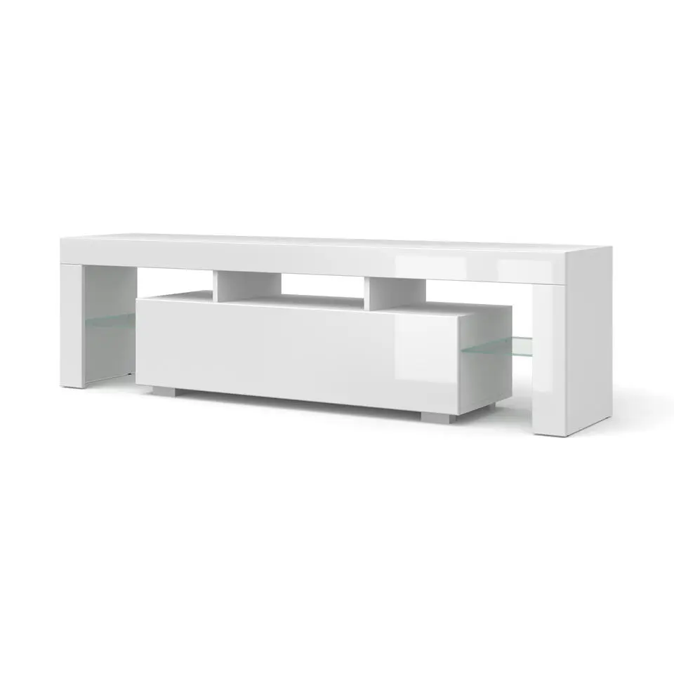 Panama TV-meubel 160 x 45 x 35 cm Glanzend witte fronten zonder verlichting