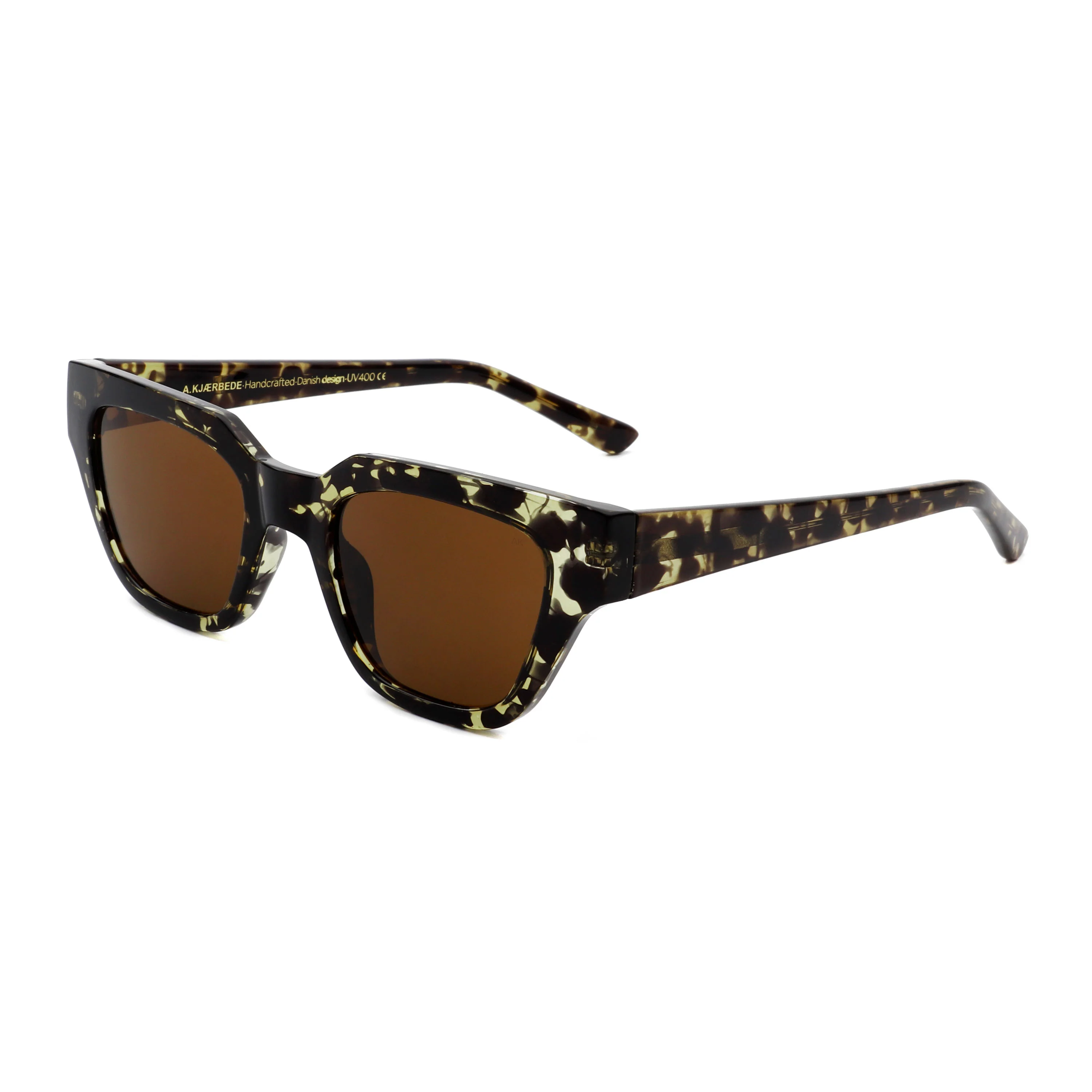 A. Kjærbede  Kaws solbrille - Black / Yellow Tortoise